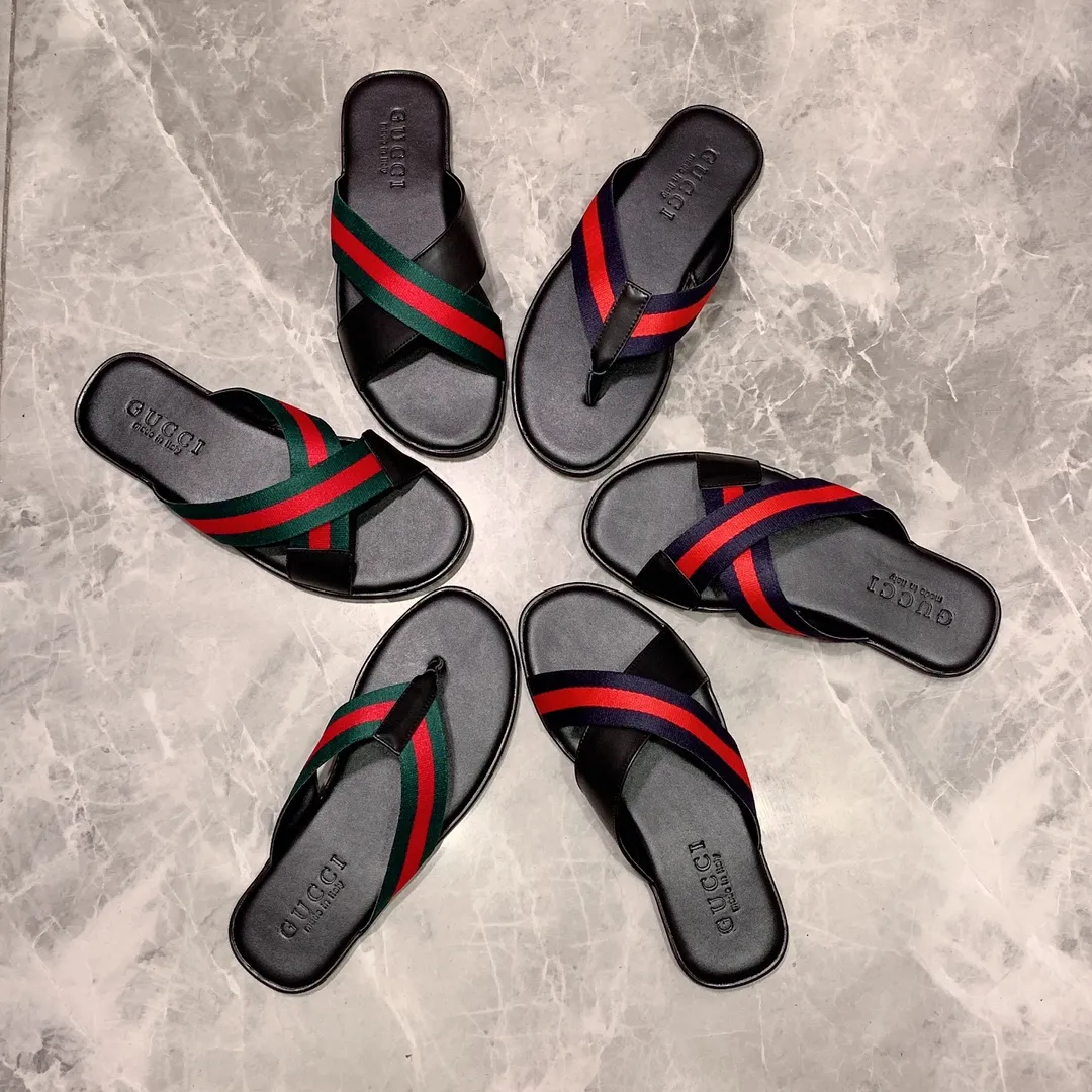 Slippers: New model: Factory price: 220💰💰🎩🎩🔥🔥《 Gucci* 》Series of slippers top purchasing agent🔍🔍Sold simultaneously for men, original Italian imported webbing made of selected cowhide, exquisite workmanship,), sole: (super comfortable) original factory special sole, ⚠️exclusive double-layer movable molded sole super comfortable⚠️, real shot🎬the real thing is more beautiful🔍🔍266 regular code 38-45